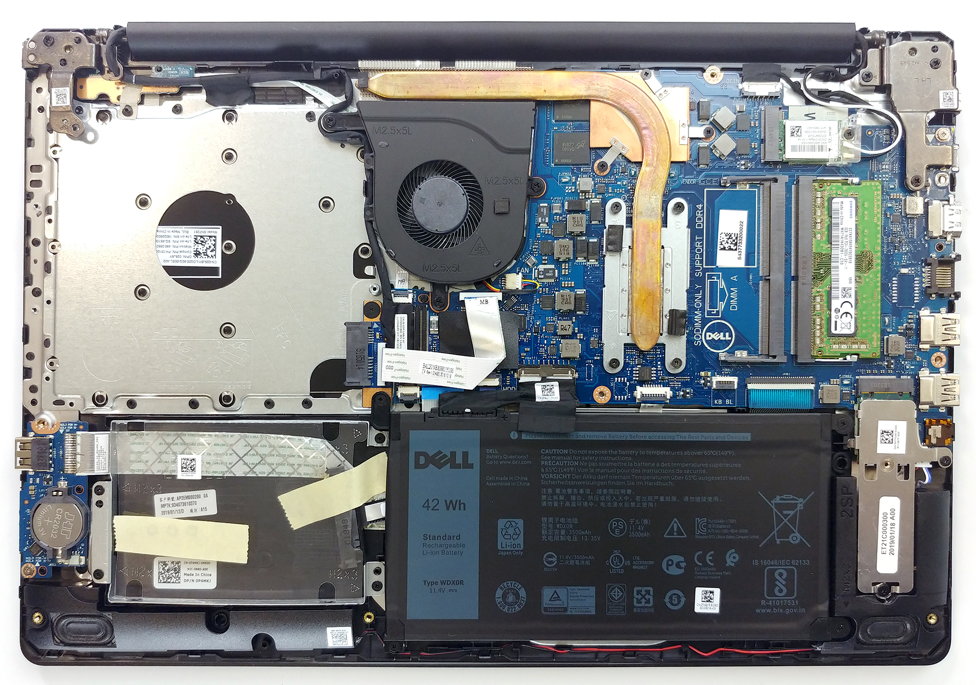 How to replace and fix Dell 15 5570 CAL50 Inspiron 3582 3580 3480 3583 0KNK9Y NBX00028C00 HDD Cable Hard disk drive (Dell Inspiron 15 3580)